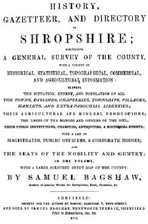 [Gutenberg 62250] • History, Gazetteer, and Directory of Shropshire [1851]